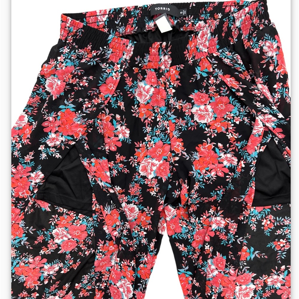 Torrid Boho Palazo Open Front Pants With Sewn In … - image 4